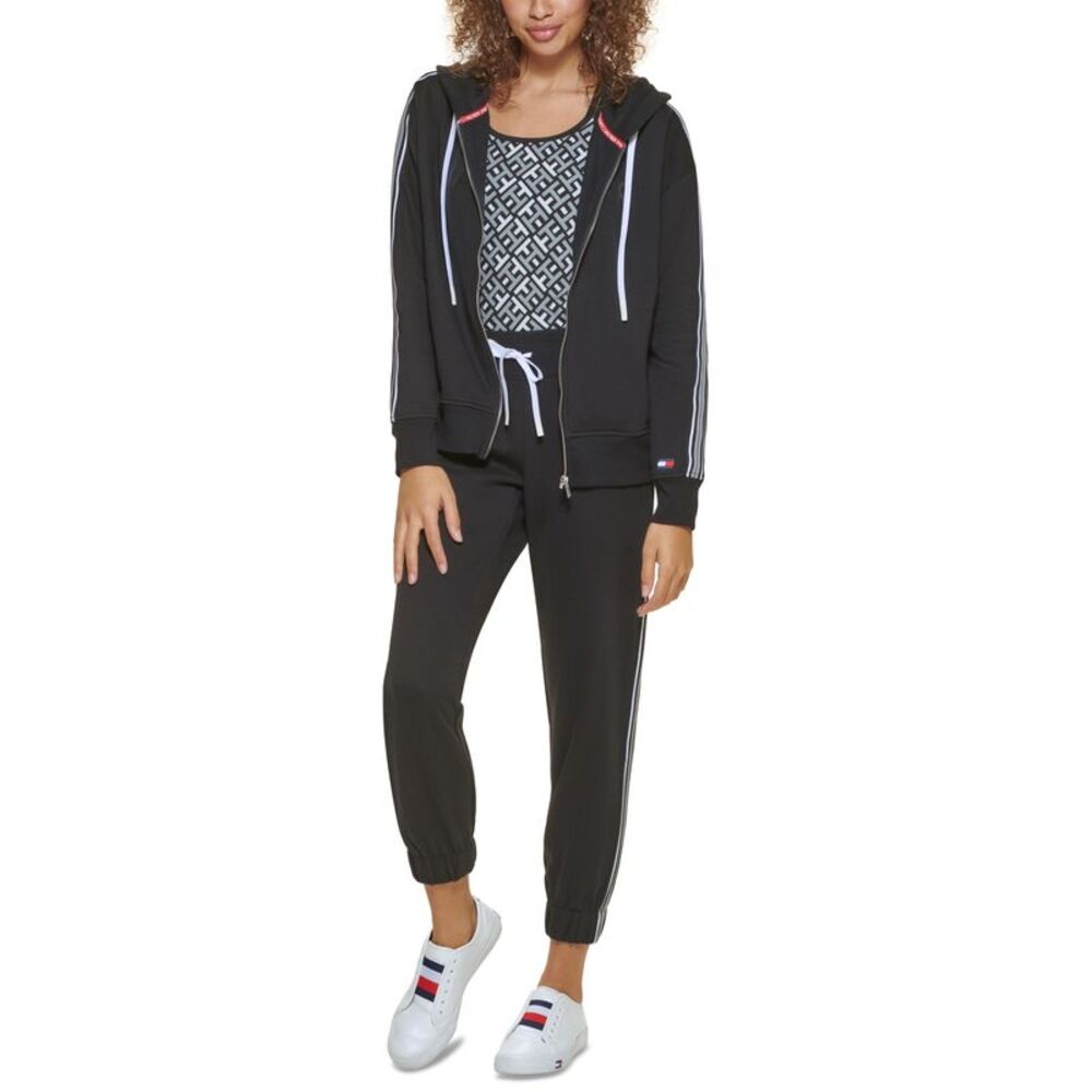 Tommy Hilfiger Sport Tape Trim Zip Hoodie
